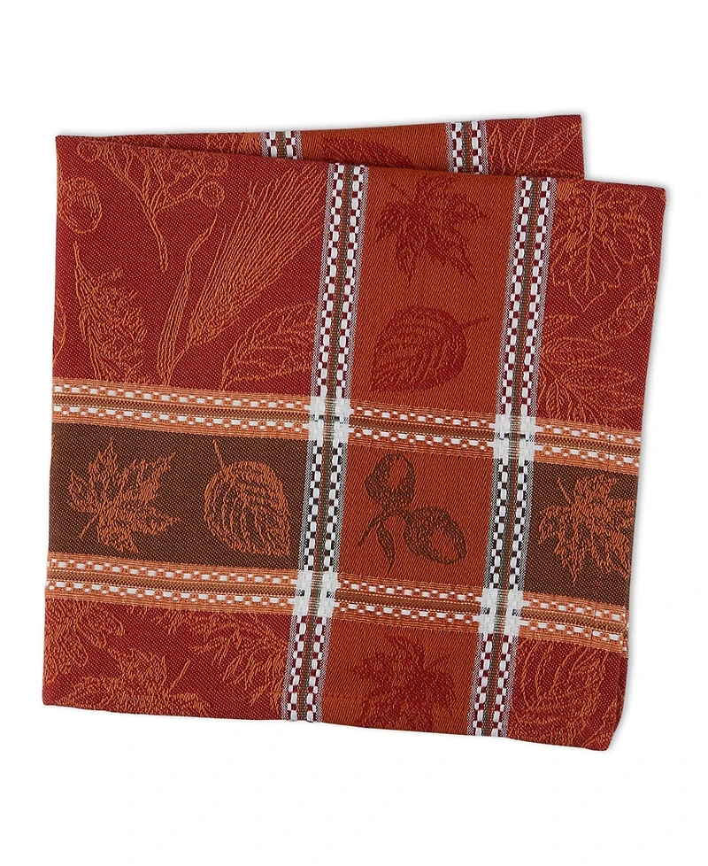 Design Imports Harvest Botanical Jacquard Napkin, Set of 6