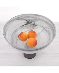 Badash Crystal Milky Way Footed Alabaster Glass Centerpiece Bowl