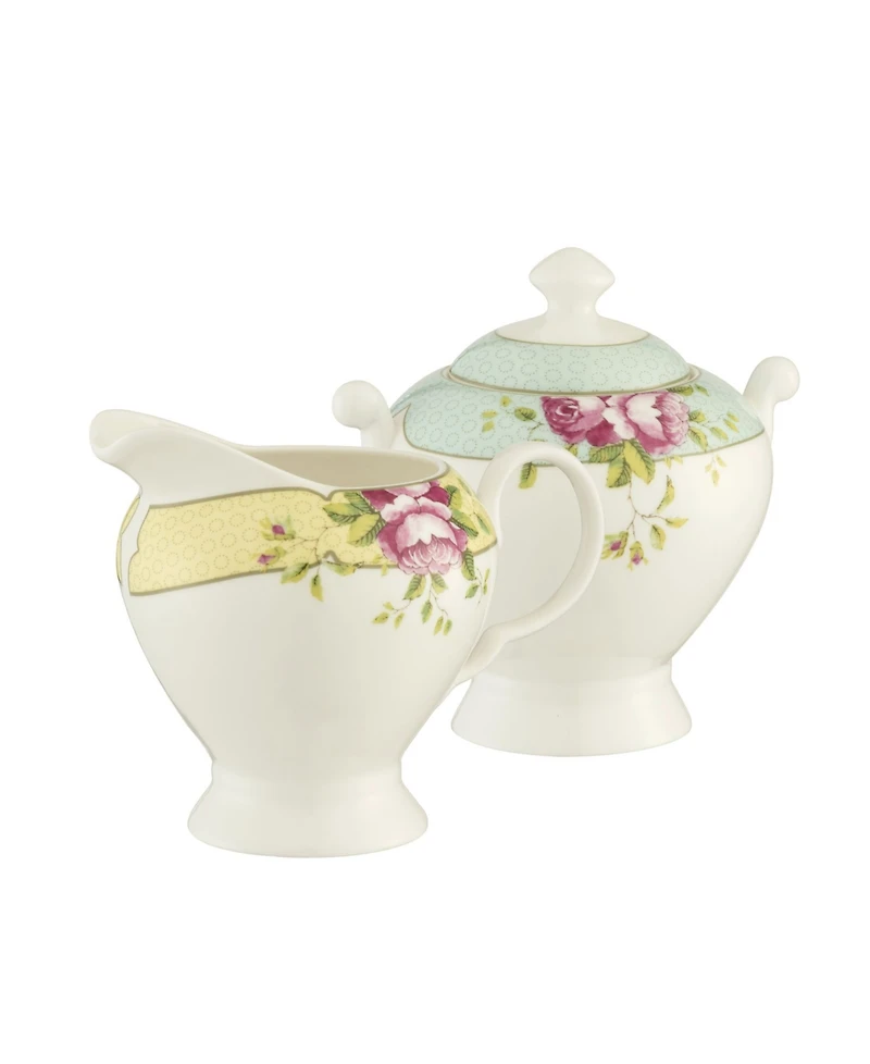 Aynsley China Archive Rose Sugar and Cream Set