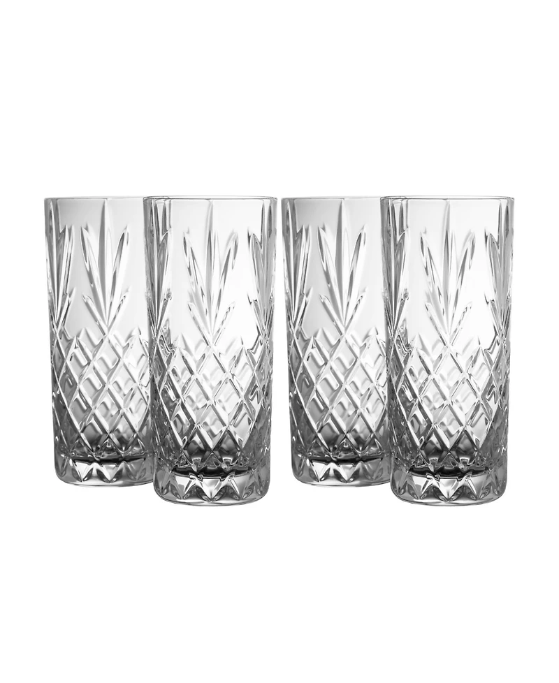 Belleek Pottery Renmore Hi-Ball Glasses, Set of 4