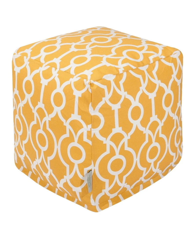 Majestic Home Goods Athens Ottoman Pouf Cube 17" x 17"