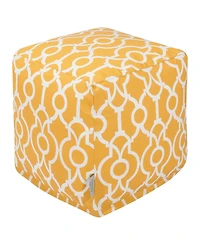 Majestic Home Goods Athens Ottoman Pouf Cube 17" x 17"