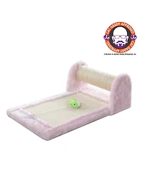 Armarkat Rolling Real Wood Cat Scratcher Toy with Sisal Scratching Board for Training - Pink