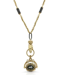 2028 Cameo Brooch Pinner Necklace