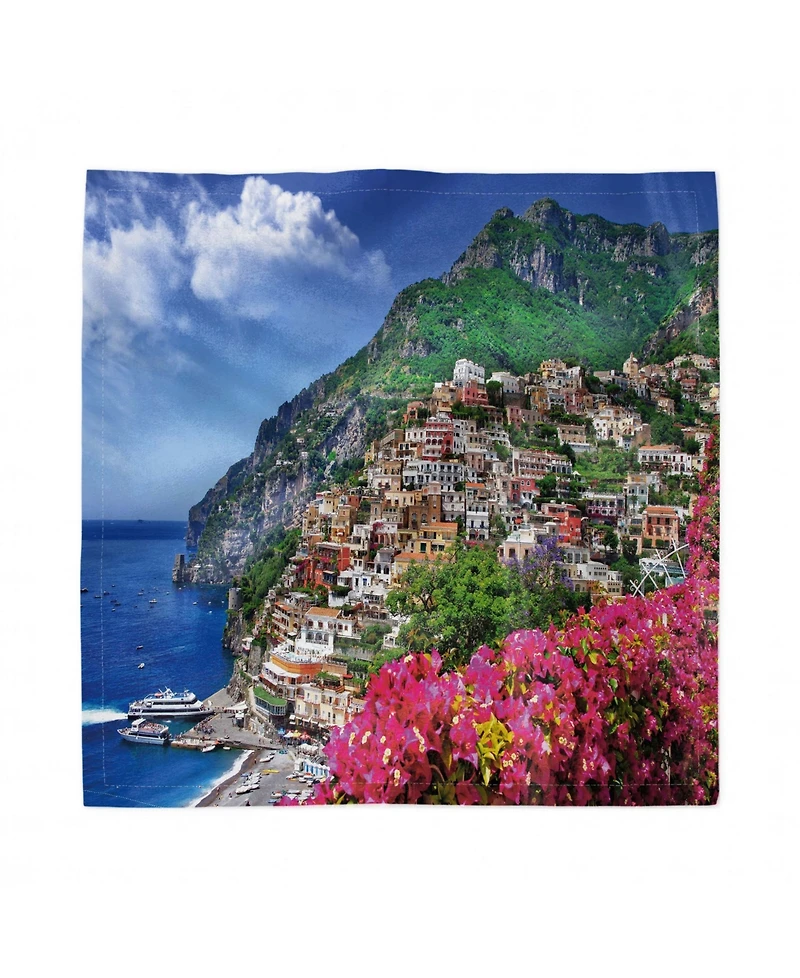 Ambesonne Italy Set of 4 Napkins, 12" x 12"