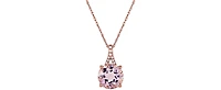 Pink Amethyst (2-1/2 ct. t.w.) and Diamond Accent 18" Pendant Necklace in 14k Rose Gold