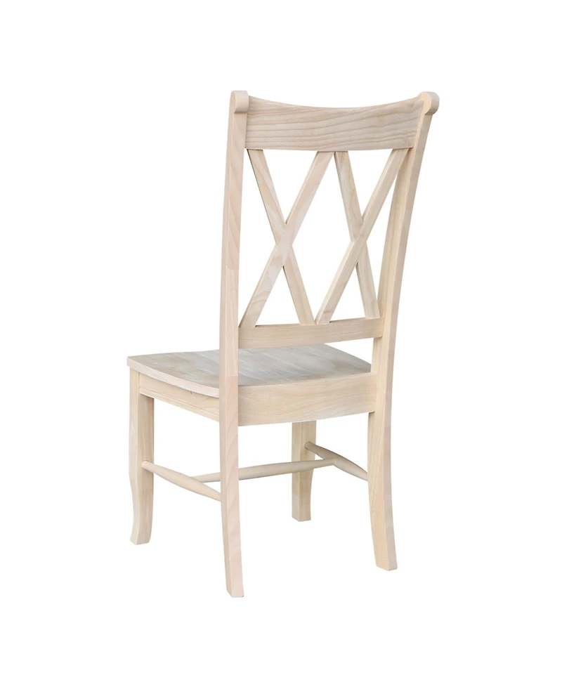 International Concepts Double X-Back Chairs, Set of 2