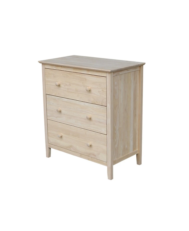 International Concepts Chest with 3 Drawers