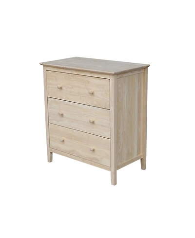 International Concepts Chest with 3 Drawers