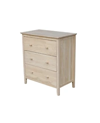 International Concepts Chest with 3 Drawers