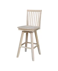 International Concepts Mission Bar Height Stool with Swivel and Auto Return