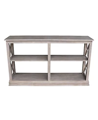 International Concepts Hampton Sofa Server Table with Shelves