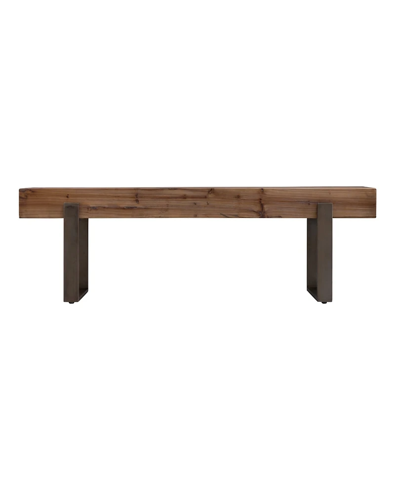 Southern Enterprises Maeve Rustic Industrial Bench