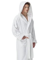Arus Men's Thick Full Ankle Length Hooded Turkish Cotton Bathrobe