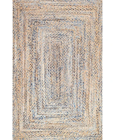 nuLoom Dune Road Hand Braided Eliz Blue 5' x 8' Area Rug