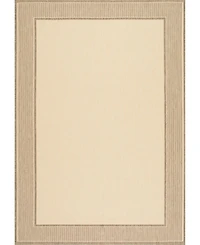 nuLoom Dawn Gris Border Beige 5'3" x 7'6" Outdoor Area Rug