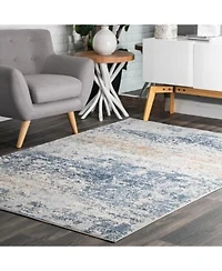 Nuloom Terra Wilde Tribal Distressed Blue Area Rug