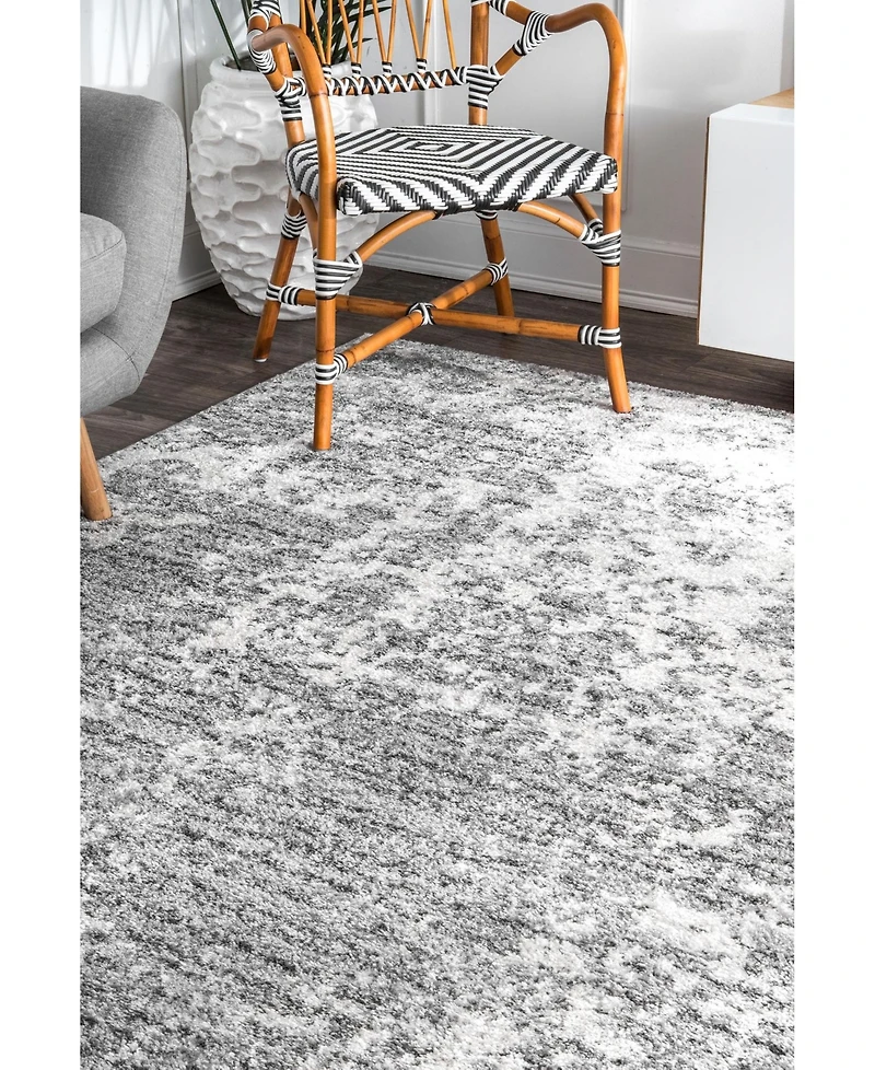 nuLoom Smoky Misty Shades Deedra Gray 5' x 8' Area Rug