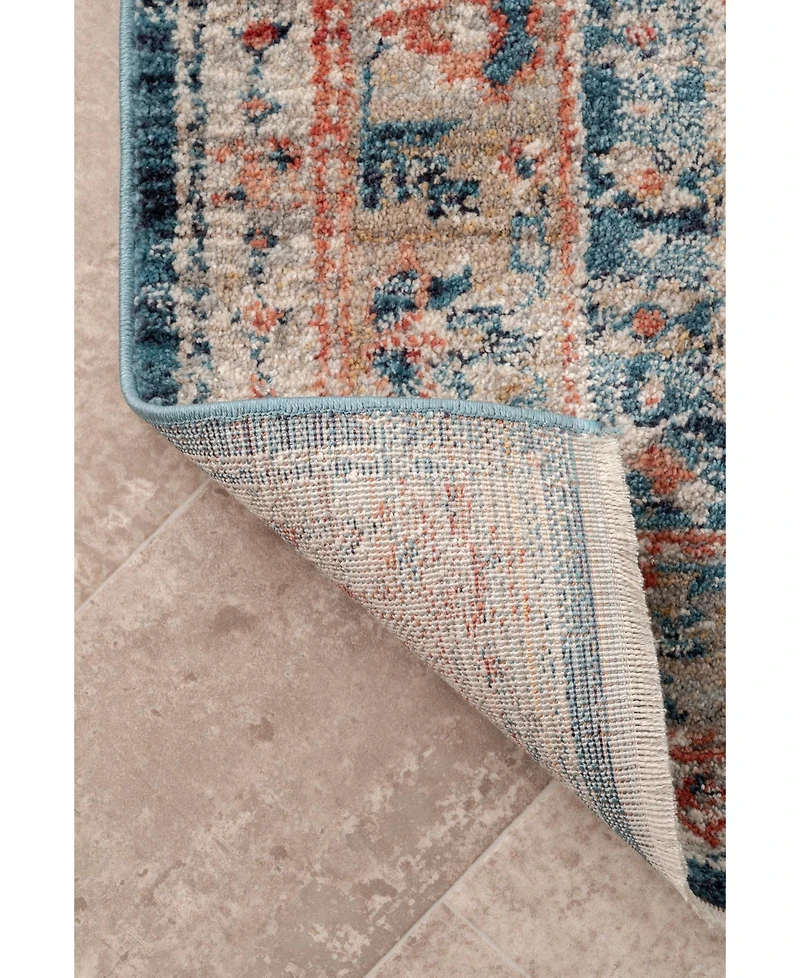 nuLoom Delicate Derya Persian Vintage-Inspired Blue 5'3" x 7'3" Area Rug