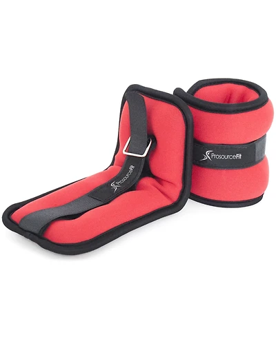 ProsourceFit Ankle Weights 1.5 lb, Set of 2, Red