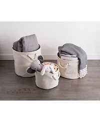 Design Imports Polyester Bin Variegated Rectangle Medium
