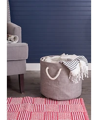 Design Imports Polyester Bin Variegated Round Small