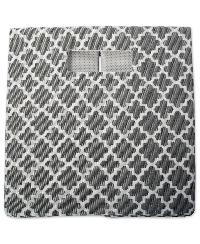 Design Imports Square Lattice Print Polyester Storage Bin