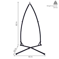 Durable Outdoor Metal X-Stand Only for Hanging Hammock Chair - 250 lb Weight Capacity
