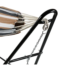Large Double Brazilian Hammock with Universal Stand - 450 lb Weight Capacity