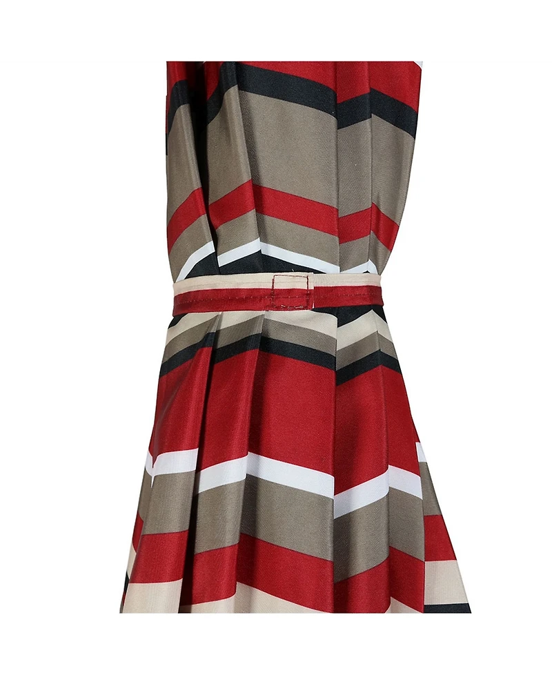 9ft Striped Outdoor Umbrella for Patio, Pool or Yard - Polyester Table Market Umbrella with Tilt and Crank - Awning Stripe