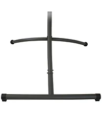 Outdoor Hanging Chaise Floating Lounge Chair with Canopy Umbrella and Arc Stand