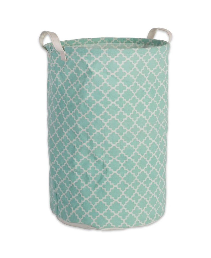 Design Imports Polyethylene Coated Cotton Polyester Laundry Ham Polyethylener Lattice Round