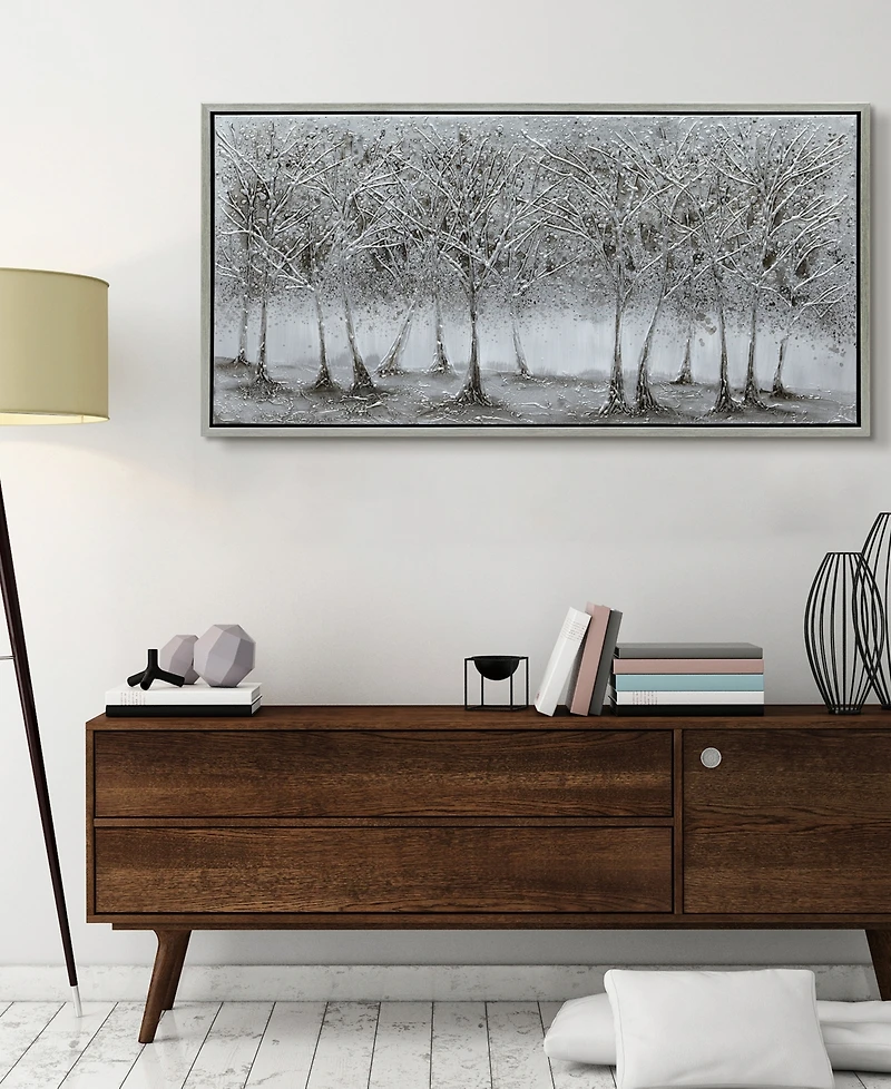Empire Art Direct Solitary Field Textured Metallic Hand Painted Wall Art by Martin Edwards, 24" x 48" x 1.5"