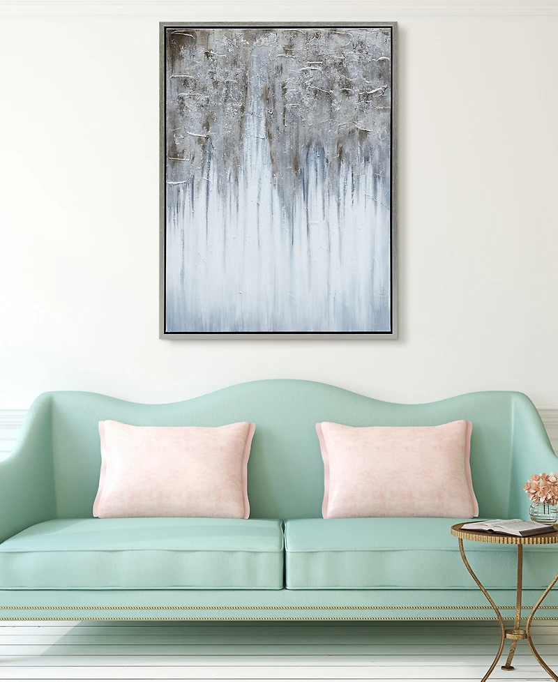 Empire Art Direct Iceberg Textured Metallic Hand Painted Wall Art by Martin Edwards, 40" x 30" x 1.5"