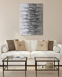 Empire Art Direct Gray Frequency Textured Metallic Hand Painted Wall Art by Martin Edwards, 30" x 40" x 1.5"