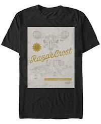 Fifth Sun Star Wars The Mandalorian Razor Crest Action Figure Short Sleeve Men's T-shirt