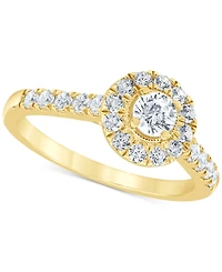 Diamond Halo Bridal Set (1 ct. t.w.) in 14k White, Yellow or Rose Gold