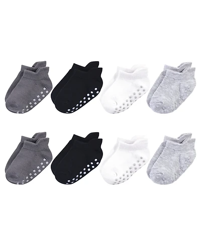 Touched by Nature Baby Boys Safe Steps Organic Cotton Socks with Non Skid Grip