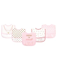 Little Treasure Baby Girls Water-resistant Bibs