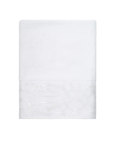 Avanti Serafina Geometric Embroidered Cotton Bath Towel, 27" x 50"