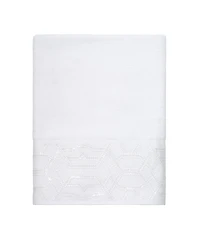 Avanti Serafina Geometric Embroidered Cotton Bath Towel, 27" x 50"