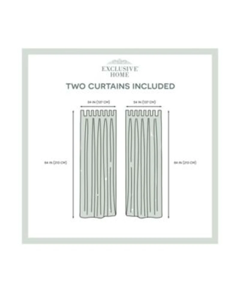 Exclusive Home Curtains Indoor Outdoor Solid Cabana Tab Top Curtain Panel Pair