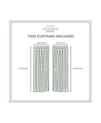 Exclusive Home Curtains Indoor Outdoor Solid Cabana Tab Top Curtain Panel Pair