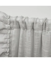 Exclusive Home Curtains Jacinta Flippable Side Ruffle Sheer Rod Pocket Curtain Panel Pair, 54" x 96", Set of 2