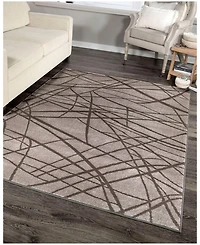 Closeout! Orian Illusions Branches Gray 5'3" x 7'6" Area Rug