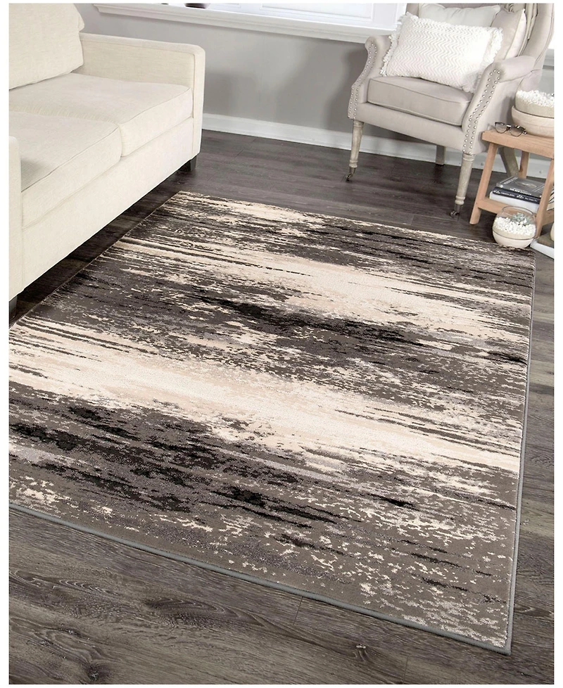 Closeout! Orian Illusions Devonridge Charcoal 5'3" x 7'6" Area Rug