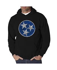 La Pop Art Men's Tennessee Tristar Word Hooded Sweatshirt