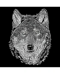 La Pop Art Men's Wolf Word Hooded Sweatshirt