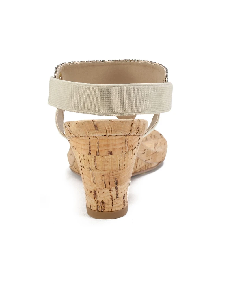 White Mountain Women's All Good Thong Wedge Sandals
