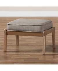 Furniture Sigrid Mid-Century Modern Upholstered Ottoman